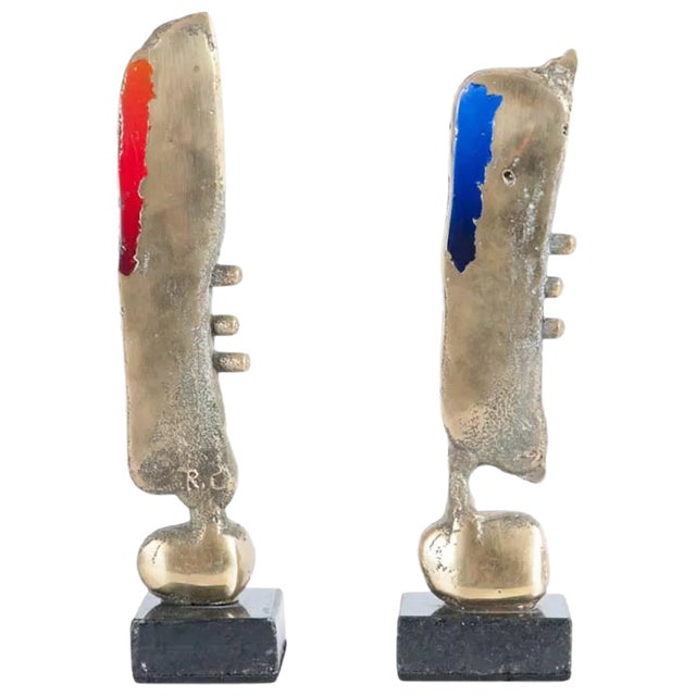 Bronze Sculptures by Romildo Cardozo, 1990s, Set of 2 For Sale