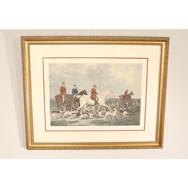 Richard Woodman Framed Engraving, 'The Earl of Derby's Stag Hounds' For Sale - Image 4 of 14