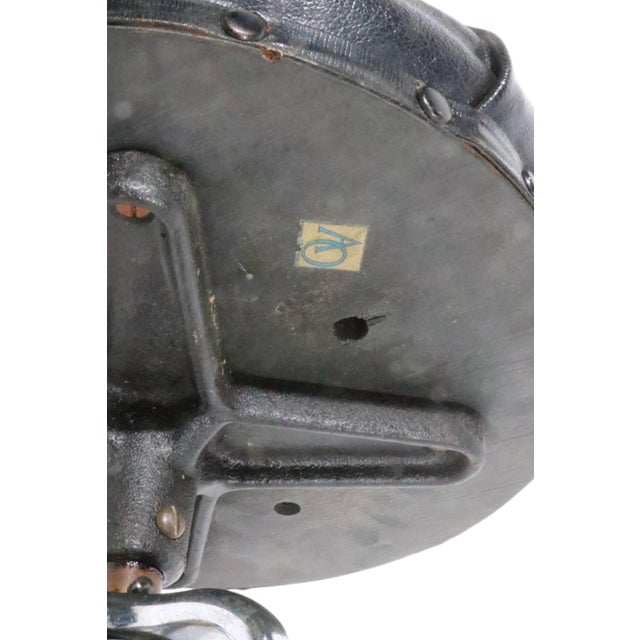 Metal Early 20th Century Early Adjustable Optometrist Stool by Bausch and Lomb For Sale - Image 7 of 10