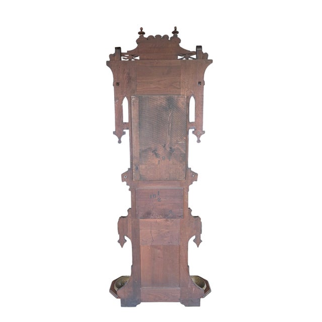 Late 19th Century Late 19th-Century Victorian Eastlake Carved Walnut & Marble Hall Tree For Sale - Image 5 of 18