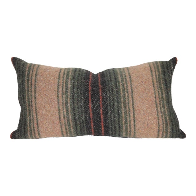 Striped Wool Pillow For Sale