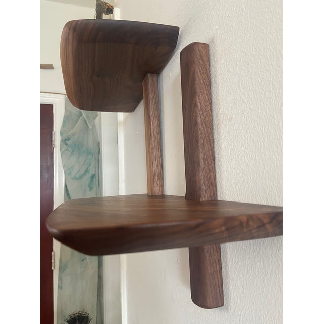 Mid-Century Modern Mid-Century Modern-Style Walnut Wall Shelf For Sale - Image 3 of 9