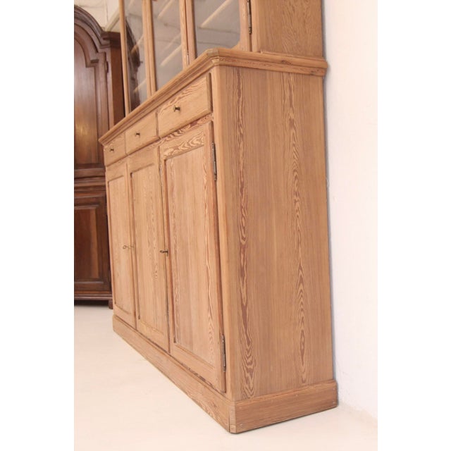 Wood Large Pine Display Cabinet, 1930s For Sale - Image 7 of 18