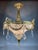 French 1970s French Louis XVI Gold Bronze Chandelier 4Lt For Sale - Image 3 of 14