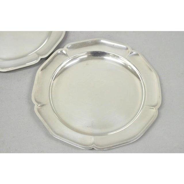 International Silver Vintage International Silver Co 221 Modern Silver Plated 12" Platter Dish - Pair For Sale - Image 4 of 12