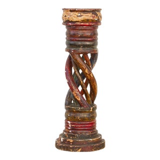 Large Barley Twist Candle Holder For Sale
