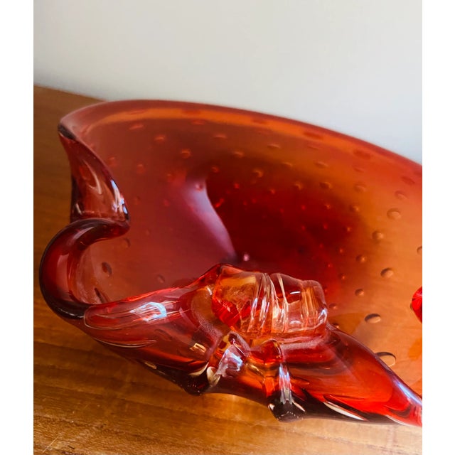 1980s Murano Glass Ashtray Trinket Bowl For Sale - Image 5 of 10