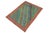 Contemporary Contemporary Balochi Blue/Beige Wool Rug - 4'0''x5'10'' For Sale - Image 3 of 11