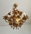 Gilded Chandelier with Gold Leaf, Italy, 1960s For Sale - Image 9 of 18