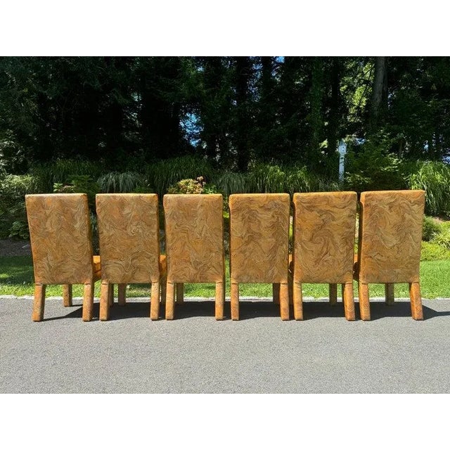 Wood Set of 6 Parsons Dining Chairs by Milo Baughman for Thayer Coggin For Sale - Image 7 of 12