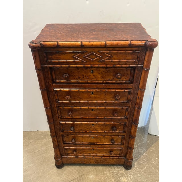 1900-1909 Faux Bamboo Salesman Sample Miniature Chest For Sale In Los Angeles - Image 6 of 6