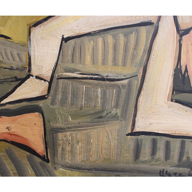 Berlin School Artist after Picasso, Kneeling Nude and Mysterious Figure, 1960s-70s, Oil on Board, Framed For Sale - Image 14 of 18