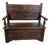 Antique French Normandy Carved Oak Bench Chest For Sale