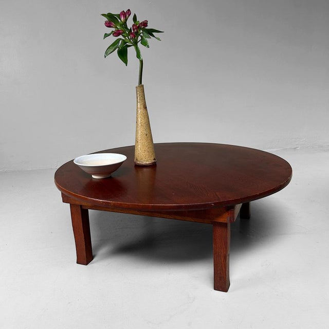 Shōwa Traditional Round Low Table, Japan, 1960s For Sale - Image 11 of 15