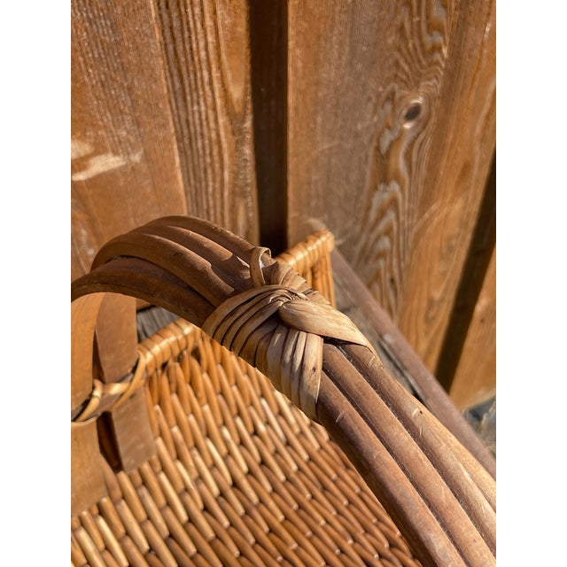 Boho Woven Wicker Basket Magazine Holder.