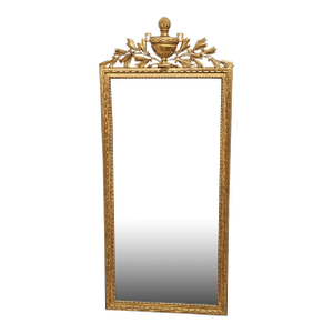 20th Century French Louis XVI Style Gilt Decorated Frame Wall Mirror