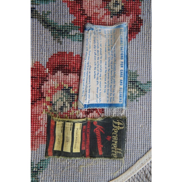 Karastan Decorette Poppy Moderne Floral Oval Area Rug Mat 45" For Sale - Image 9 of 12