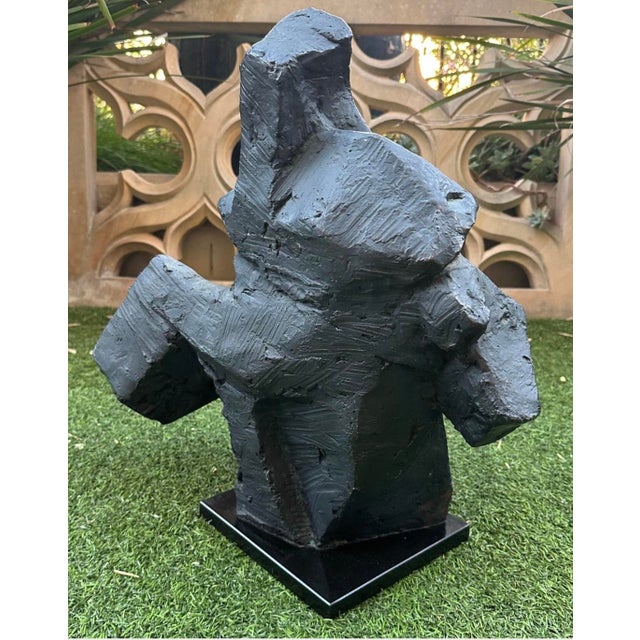 Ju Ming (Zhu Ming) Taichi Series Abstract Sculpture – Painted Copper (Bronze Finish), Marble Base, 19" H For Sale - Image 13 of 18