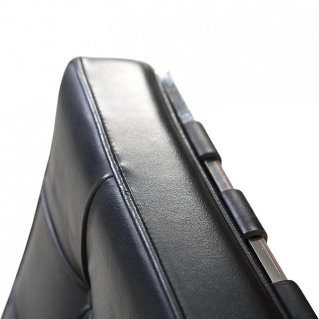 Barcelona Chair in Black Leather by Ludwig Mies van der Rohe, 2010s For Sale - Image 9 of 18