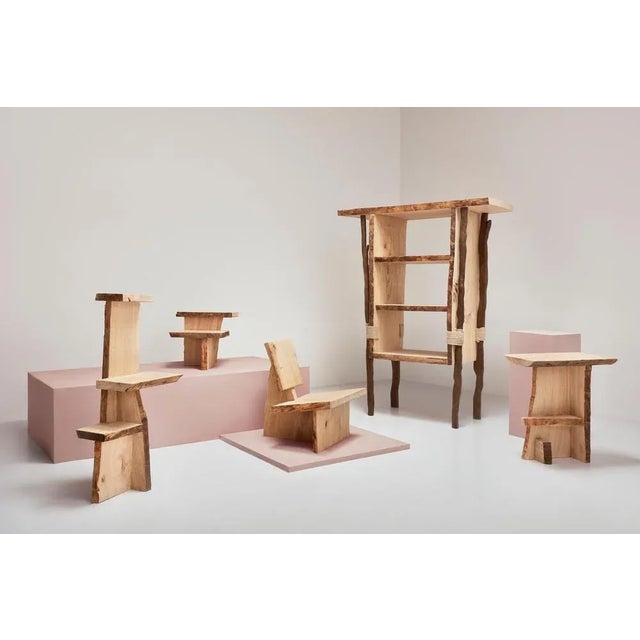 Contemporary Ripped Wood Double Podium by Willem Van Hooff For Sale - Image 3 of 6