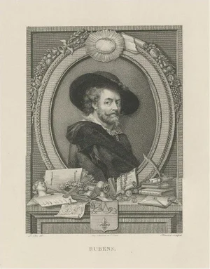 Portrait of Baroque Painter Peter Paul Rubens, 1830, Print