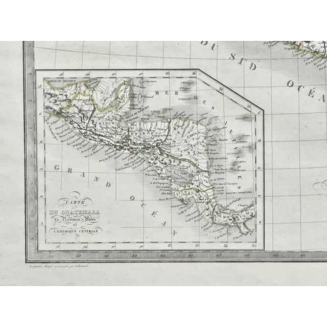 An exceptional antique 1825 engraved map by French royal geographer Adrien‑Hubert Brué, depicting Mexico, California, and...