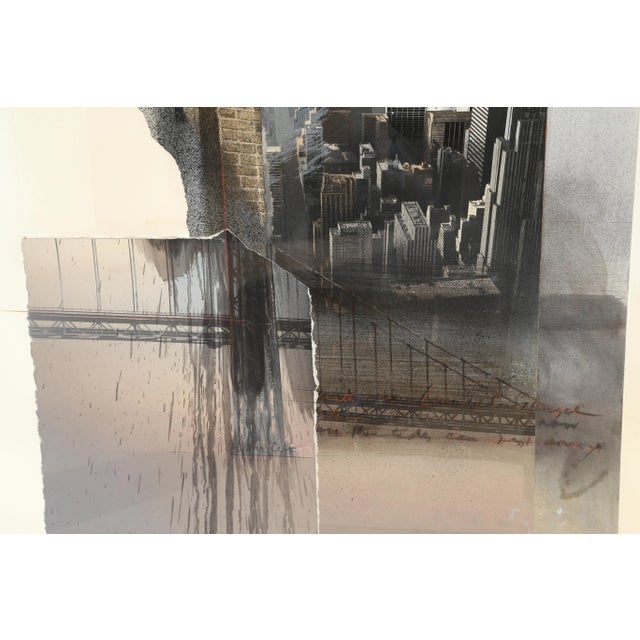 Artist: Richard Davies Title: One Green Wave Year: 1991 Medium: Watercolor, graphite, colored pencil, collage, signed in...