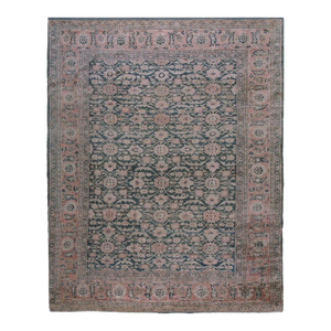 Charming Decorative Antique Persian Malayer Rug in a Floral Pattern With Gray Background
