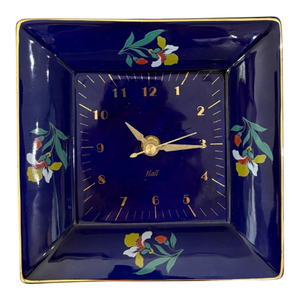 Vintage Hall China Blue Blossom Floral Wall Clock by China Specialties
