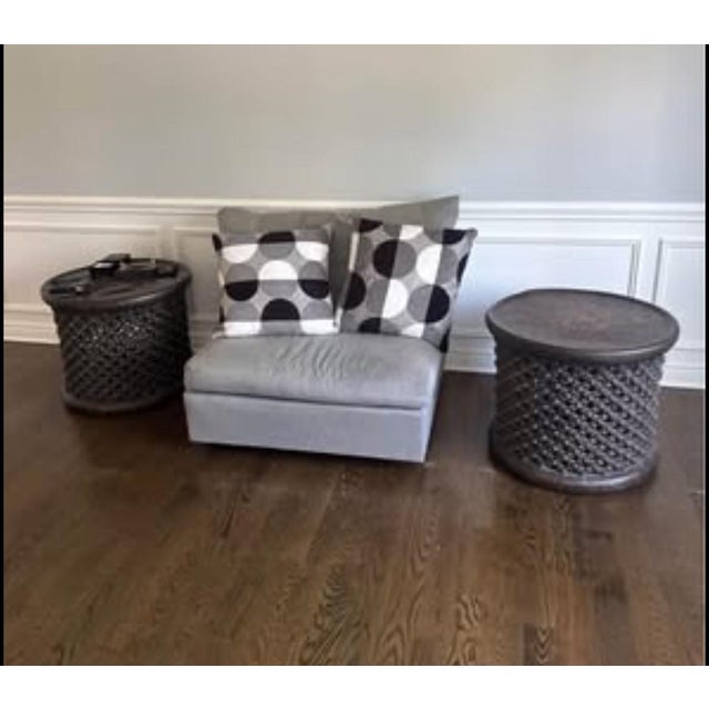 Restoration Hardware African Bamileke Side Table is a sculptural accent table inspired by the traditional designs of the...