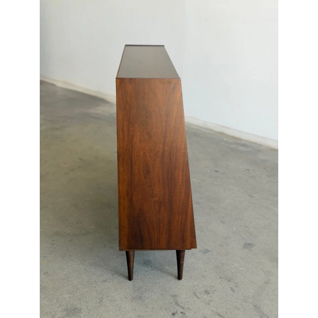 Mid Century Modern Angled Bookcase For Sale - Image 10 of 16