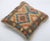 Tribal Arteverk Handwoven Afghan Kilim Pillow — Blue & Cream Diamond Medallion For Sale - Image 3 of 3