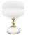 Milk Glass Brass Table Lamp attributed to Napako, 1970s For Sale - Image 11 of 11