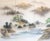 Japanese Large Showa Era Japanese Byobu Screen "Mountain Landscape With River" For Sale - Image 3 of 18