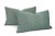 Contemporary Gp & J Baker Glanville in Teal Lumbar Pillow Cover - 12" X 20" Teal and Gray Geometric Weave Cushion Case For Sale - Image 3 of 6