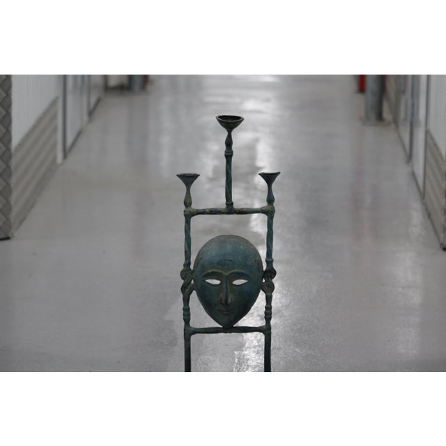 Figurative Mask Candleholder, 1970s For Sale - Image 3 of 18