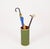 Mid-Century Green Leatherette and Brass Umbrella Stand from Aldo Tura, Italy, 1970s For Sale - Image 3 of 13
