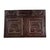 A large vintage writing desk pad or desk blotter, entirely covered in richly hand-tooled leather and dating from the...