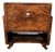 Vintage Italian Art Deco Veneer Burl Wood Dry Bar Cart Cabinet, 1950s For Sale
