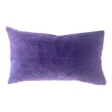 FirmaMenta Italian Purple Velvet Lumbar Pillow For Sale