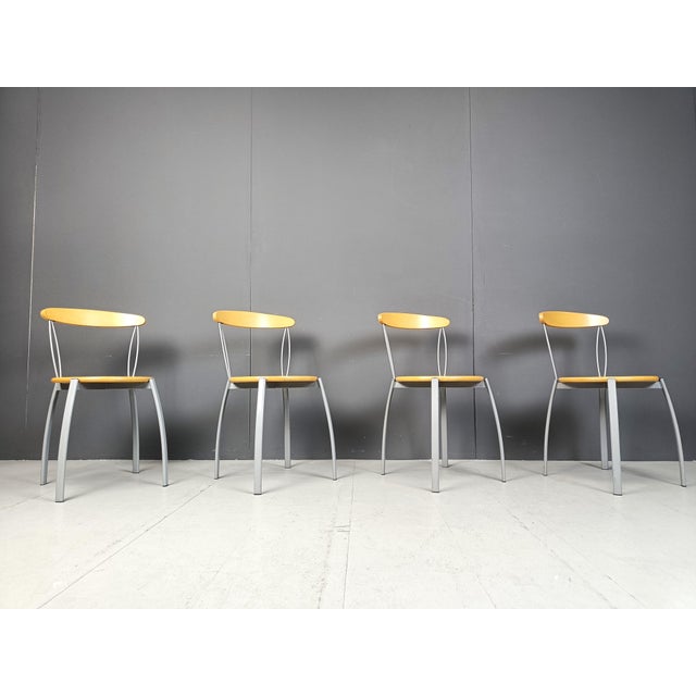 Italian Dining Chairs, 1990s, Set of 4 For Sale - Image 9 of 10