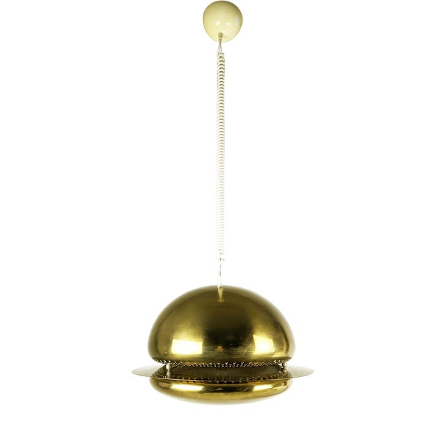 Brass & Optical Glass Nictea Pendant by Tobia & Afra Scarpa for Flos, 1971 For Sale