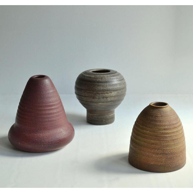Mobach Studio Pottery Vases in Beehive Shape, 1970s, Set of 3 For Sale - Image 15 of 18