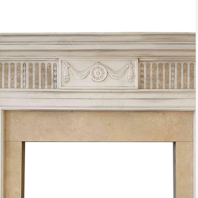 English Carved Statuary Marble Mantel For Sale In New York - Image 6 of 9