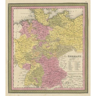 Antique Map of Germany, 1846 For Sale