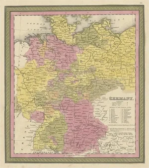 Antique Map of Germany, 1846