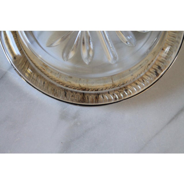 Vintage B. Rogers Sterling Silver & Glass Coasters S/6 For Sale - Image 10 of 12