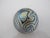 1980s Robert Eickholt Small Iridescent Blue King Tut Art Glass Sphere Paperweight For Sale - Image 5 of 7