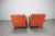 Czechoslovak Lounge Chairs in Orange Upholstery by Jindřich Halabala, 1930s, Set of 2 For Sale - Image 12 of 16