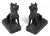 A Very Unusual Pair of Antique Figurative Dog Bookends. Each is Completely Hand Carved - Sculpted of of a Solid Piece of...